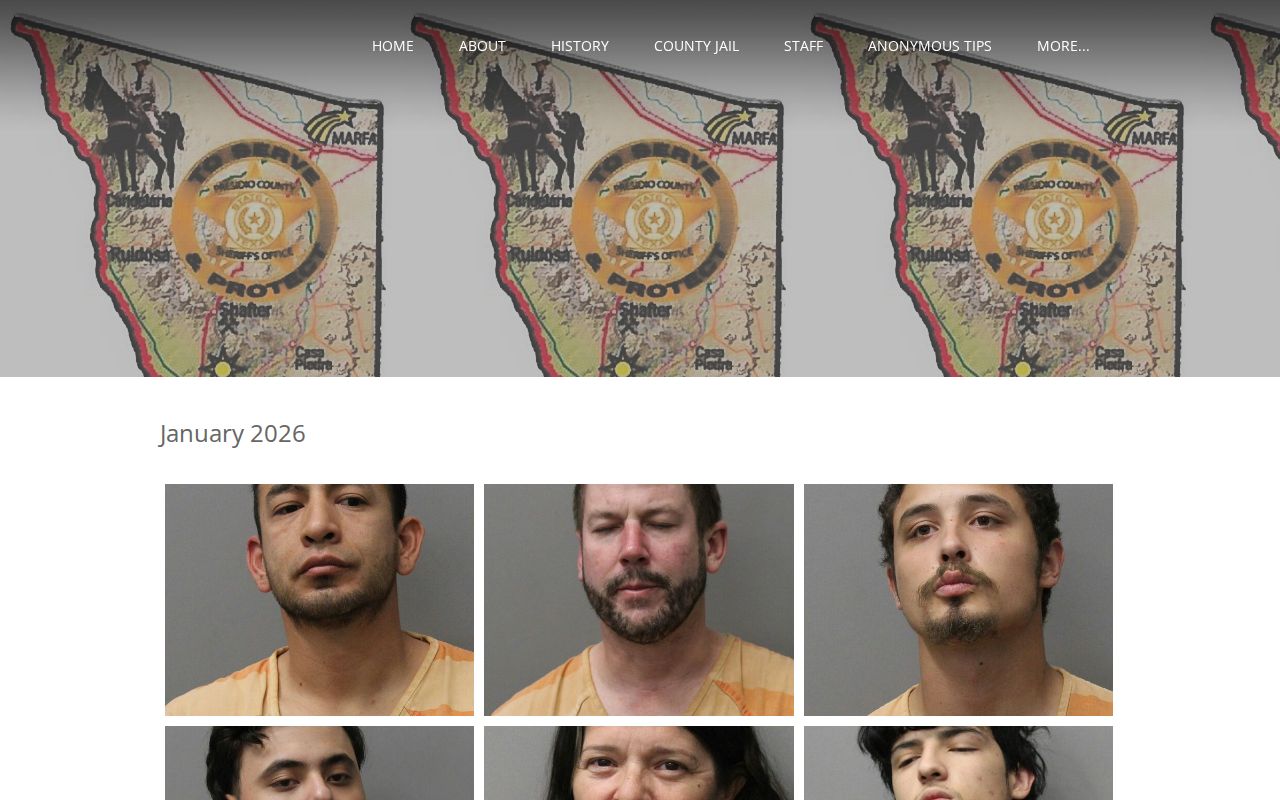 Presidio County annual arrest archive used as an arrest lead, not a release feed